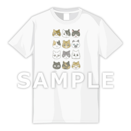 『ヤマヲミ先生』Tシャツ（白）Lサイズ【コミコミ×猫助け】
