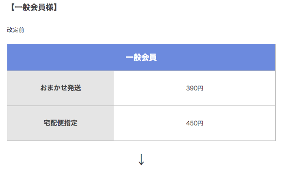 一般会員様　改定前