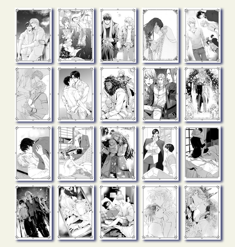 【キャラ文庫創刊25周年記念展】トレーディングモノクロ クリアカード（全20種）