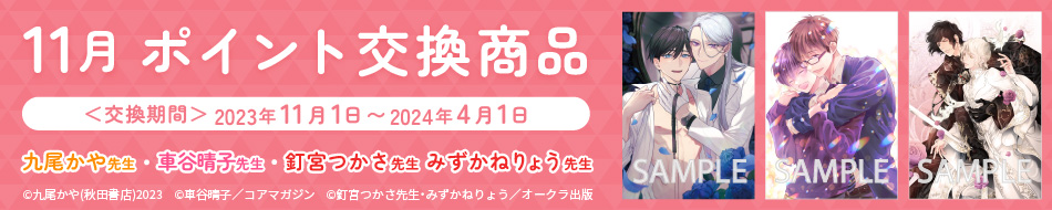 11月のポイント交換商品！
