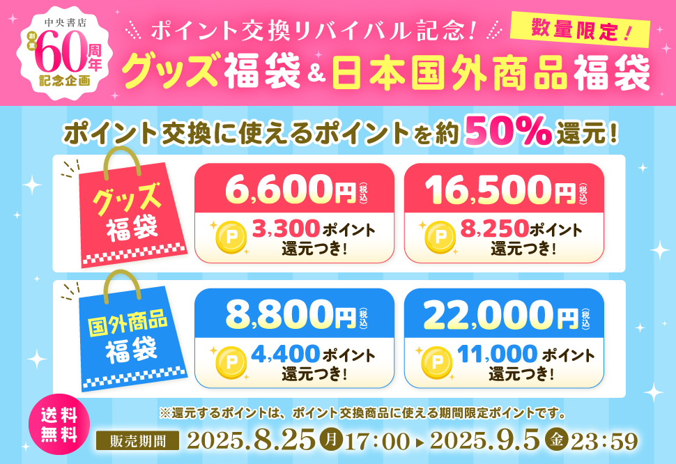 ポイント交換リバイバル記念！グッズ福袋＆日本国外商品福袋