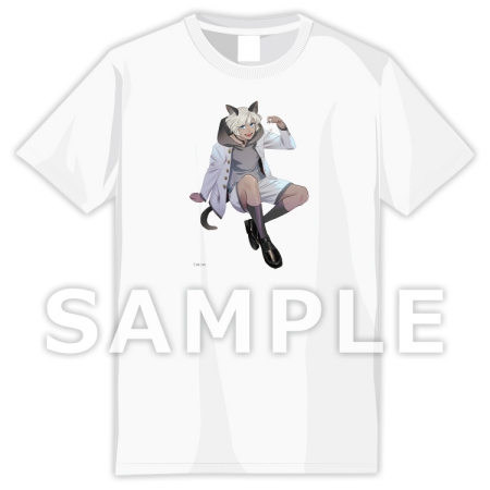 『m：m先生』Tシャツ（白）Sサイズ【コミコミ×猫助け】
