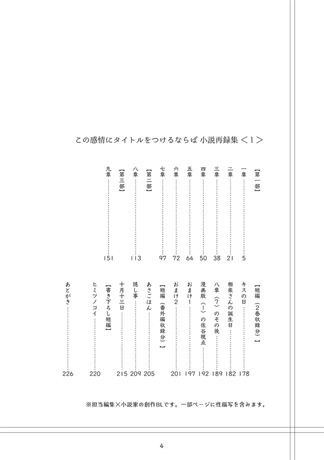 【小説】この感情にタイトルをつけるならば 小説再録集<1>