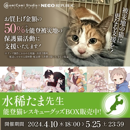 水稀たま先生　能登猫レスキューグッズBOX【10,000円】