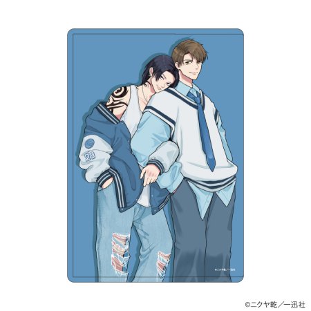 キャラクリアケース「コワモテの隣人がΩだった時の対処法」01/江夏晃太&宮永龍之介(描き下ろしイラスト)