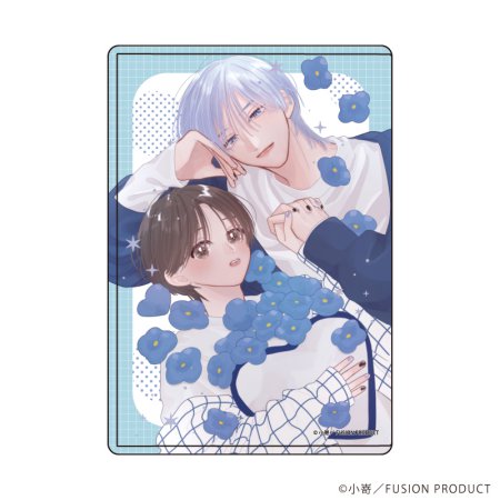 キャラクリアケース「ベールブルーと梔子の花束」01/近江&麦(描き下ろしイラスト)