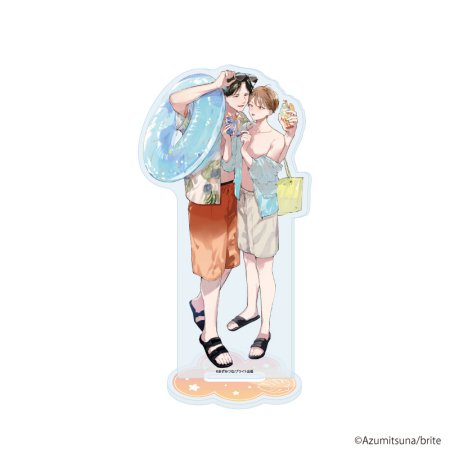 アクリルスタンド「あずみつな先生」01/「社会人カップルのSummer Vacation」BLフェア(描き下ろしイラスト)