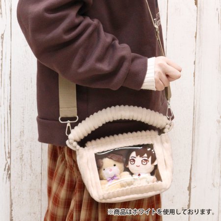 nui. コーデュロイショルダーバッグ　ブラック