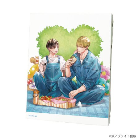 キャンバスボード「鮫は桜に恋をする」01/鮫島理人&桜木淳(描き下ろしイラスト)