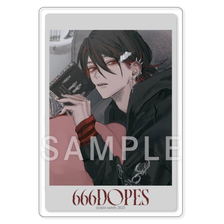 【2025年11月中旬・再入荷予定】佐藤さと先生「666DOPES」トレーディングスナップ風アクリルカード（全5種）　新刊発売記念グッズ