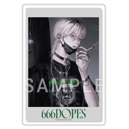 【2025年11月中旬・再入荷予定】佐藤さと先生「666DOPES」トレーディングスナップ風アクリルカード（全5種）　新刊発売記念グッズ