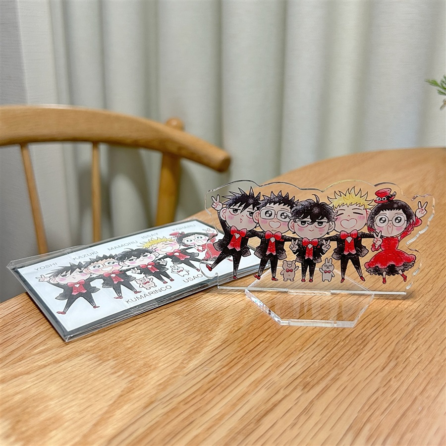 【同人グッズ】猫屋敷くんと一星くんと山田さんとミナモトとよしくんといっしょにおでかけアクスタ