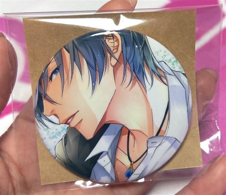 【同人グッズ】異世界転生 ～生きるために中出しされよ～　缶バッジ　表紙アザミver