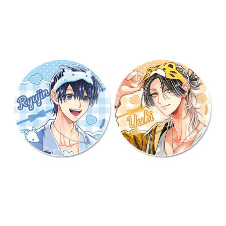 しゅきしゅきMAXハート　山野でこ先生 描き下ろし BIG缶バッジセット【A】 パジャマver.