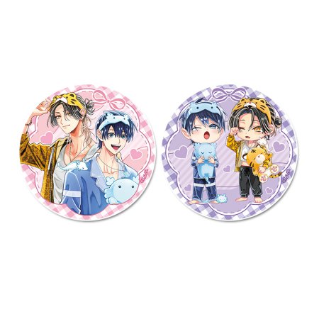 しゅきしゅきMAXハート　山野でこ先生 描き下ろし BIG缶バッジセット【B】 パジャマver.