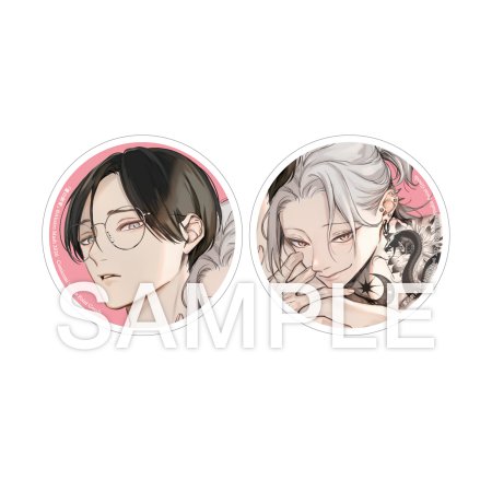 赤色マッシュ先生「愛の刺青」アクリルミニアートメダル（2個セット）