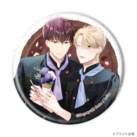 ホログラム缶バッジ(57mm)「Tulle Ice Cream Factory -7th Anniversary-」01/ブラインド(全7種)(描き下ろしイラスト)