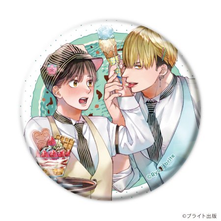 ホログラム缶バッジ(57mm)「Tulle Ice Cream Factory -7th Anniversary-」01/ブラインド(全7種)(描き下ろしイラスト)