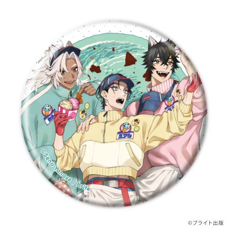 ホログラム缶バッジ(57mm)「Tulle Ice Cream Factory -7th Anniversary-」01/ブラインド(全7種)(描き下ろしイラスト)