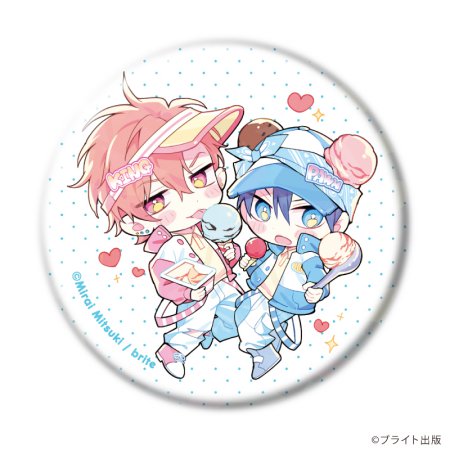 ホログラム缶バッジ(57mm)「Tulle Ice Cream Factory -7th Anniversary-」03/ブラインド(全6種)(描き下ろしイラスト)