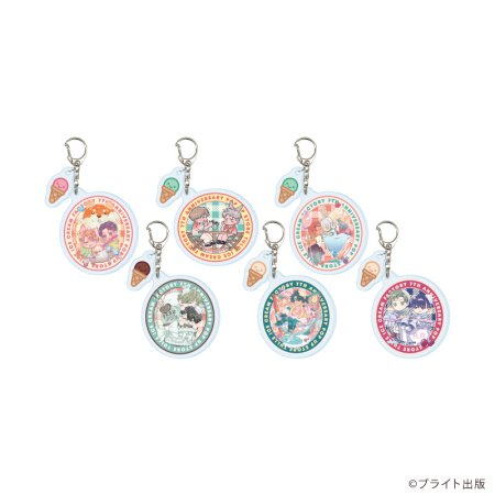 パーツ付きアクリルキーホルダー「Tulle Ice Cream Factory -7th Anniversary-」04/ブラインド(全6種)(描き下ろしイラスト)