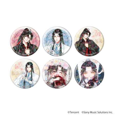 ホログラム缶バッジ(57mm)「漫画『魔道祖師』」01/コンプリートセット(全6種)(描き起こしイラスト)