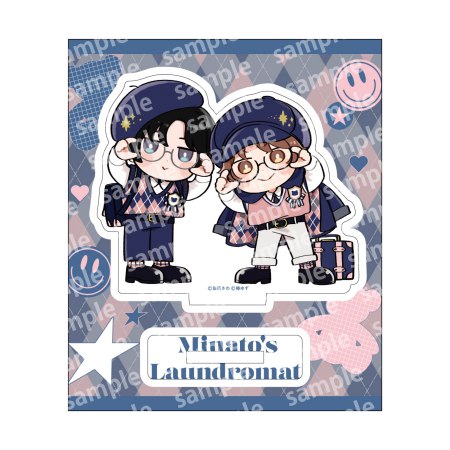 アクリルスタンド　デフォルメ　PINK/NAVY TRAD. CLUB ver.　みなと商事コインランドリー