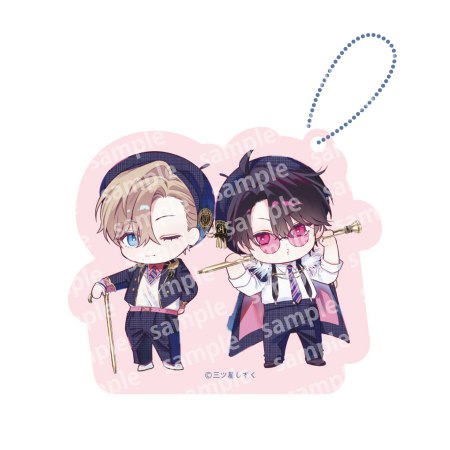 アクリルブロックチャーム　PINK/NAVY TRAD. CLUB ver.　エンドロールは地獄まで