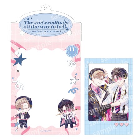 カードケースホルダー&フォト風カードセット　PINK/NAVY TRAD. CLUB ver.　エンドロールは地獄まで