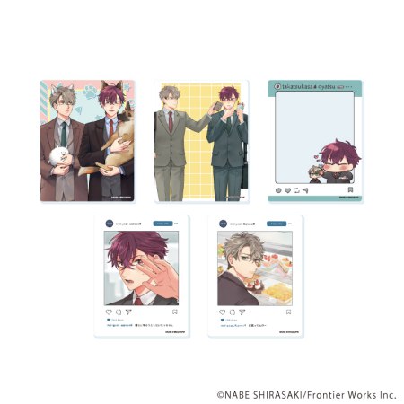 アクリルカード「リラクトコミックス10周年記念フェア」02/俺の上司がエリートなのにヘタレかわいい コンプリートセット(全5種)(既存&描き下ろしイラスト)