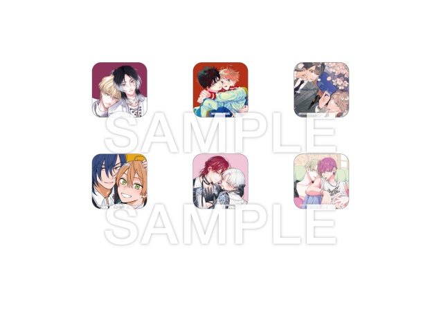 トレーディングスクエア缶バッジ【B】（全6種）【『クールな顔して、アイツに夢中。』クーデレBLフェアグッズ】