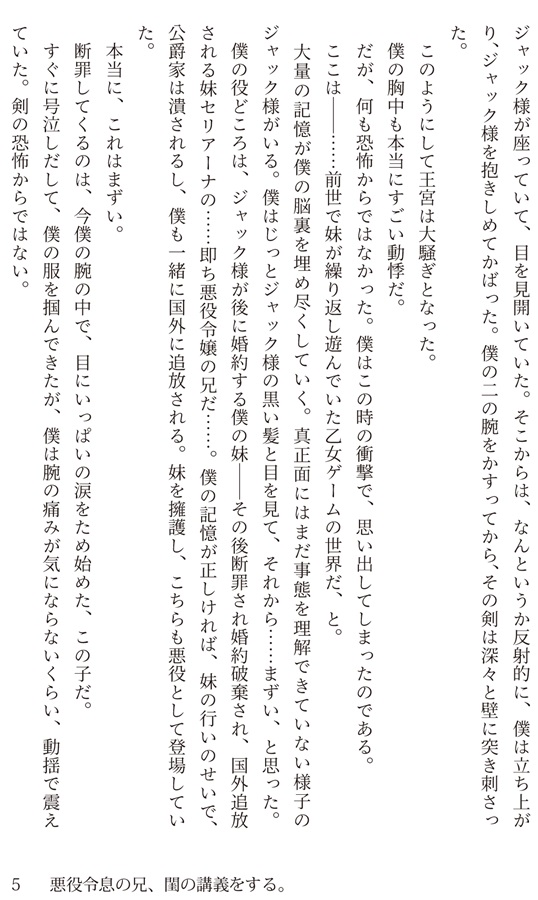 【小説】悪役令嬢の兄、閨の講義をする。