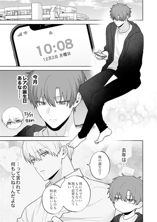 吸血鬼と人間のBL レアの誕生日編