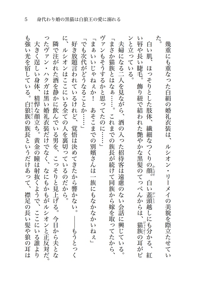 【小説】身代わり婚の黒猫は白狼王の愛に溺れる　番外編SET