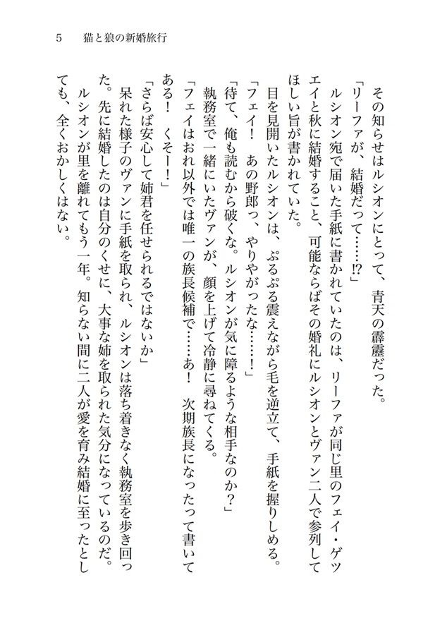 【小説】身代わり婚の黒猫は白狼王の愛に溺れる　番外編SET