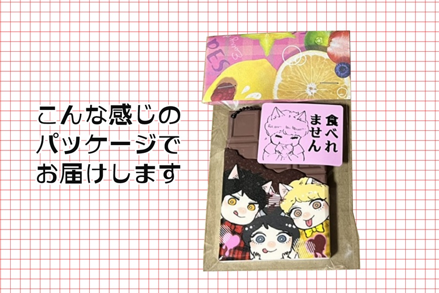 【同人グッズ】キラキラにゃんこ生活板チョコキーホルダー