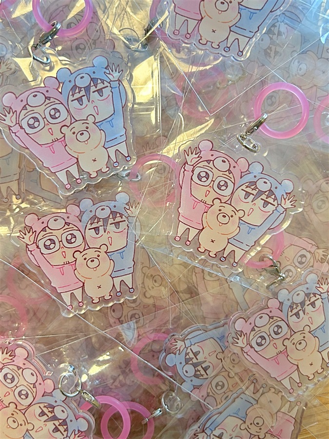 【受注予約】【同人グッズ】ミナモトとよしくんとくまりんこはここにいるよ！めじるしチャーム